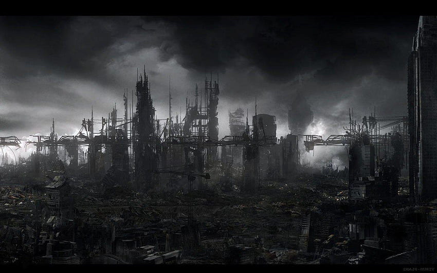 Zerstörte Stadt, zerstörte Stadt HD-Hintergrundbild