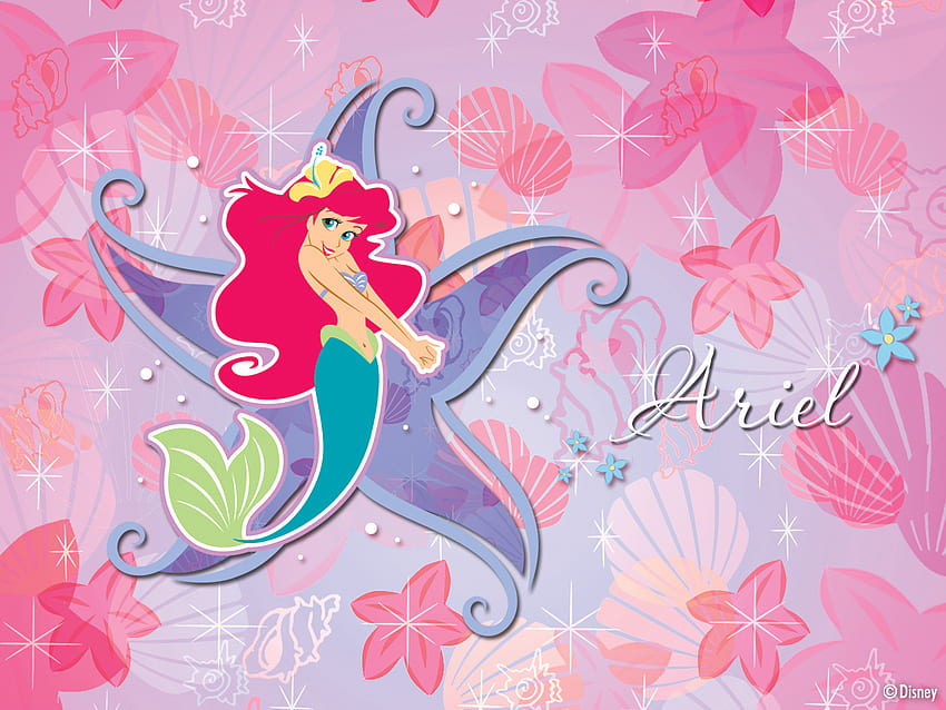 Ariel - La Sirenita, Sirena Rosa fondo de pantalla