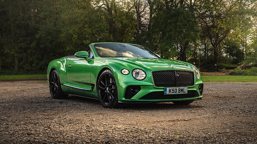 Green Bentley Continental GT V8 Convertible Cars HD wallpaper