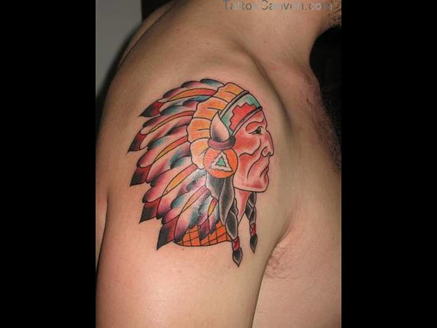 Indian warrior skull tattoo is a powerful and symbolic design, representing  strength, courage, and the warrior spirit of Native American culture  20841356 Vector Art at Vecteezy