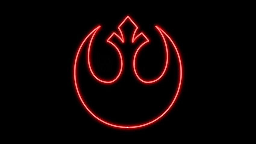 Star Wars: Rebel Alliance Neon Logo WP HD wallpaper