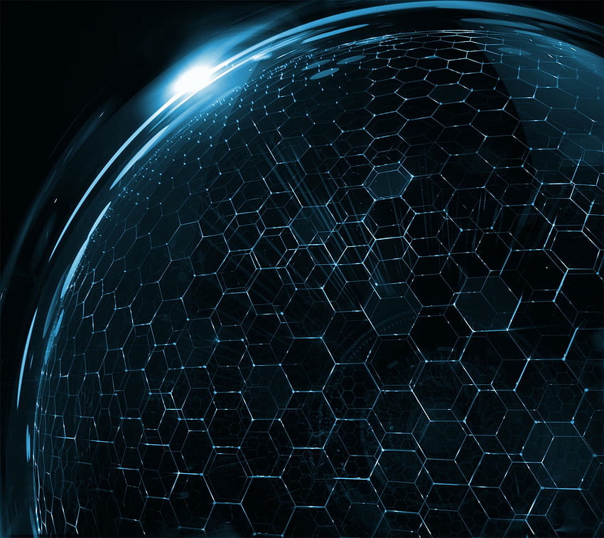 blue, Droid, DNA, hexagon HD wallpaper