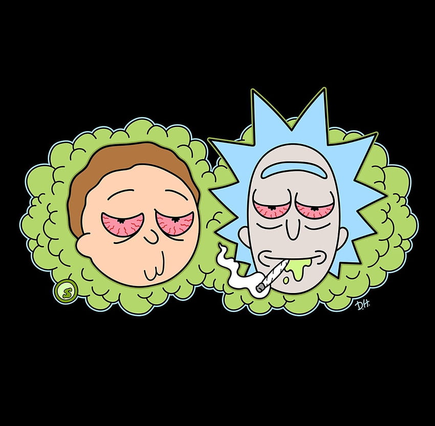 Stoner Rick and Morty. Rick, morty drawing, Rick, morty poster HD wallpaper