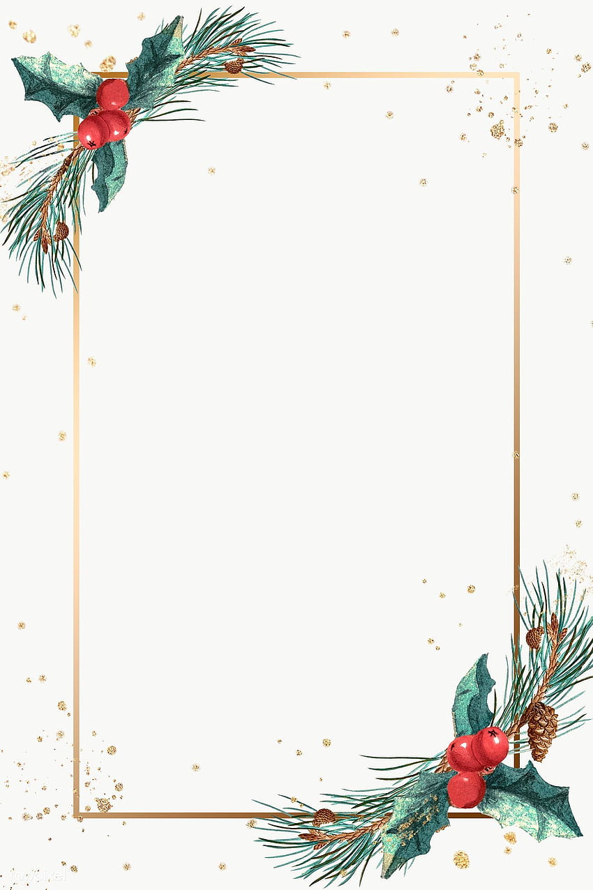 premium png of Festive golden rectangle frame vector 1228702. Christmas card design, Christmas lettering, Cute christmas HD phone wallpaper
