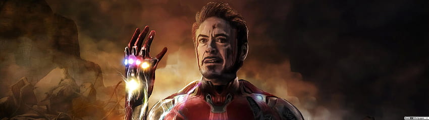 Iron Man Tony Stark Endgame, 5120X1440 игра HD тапет