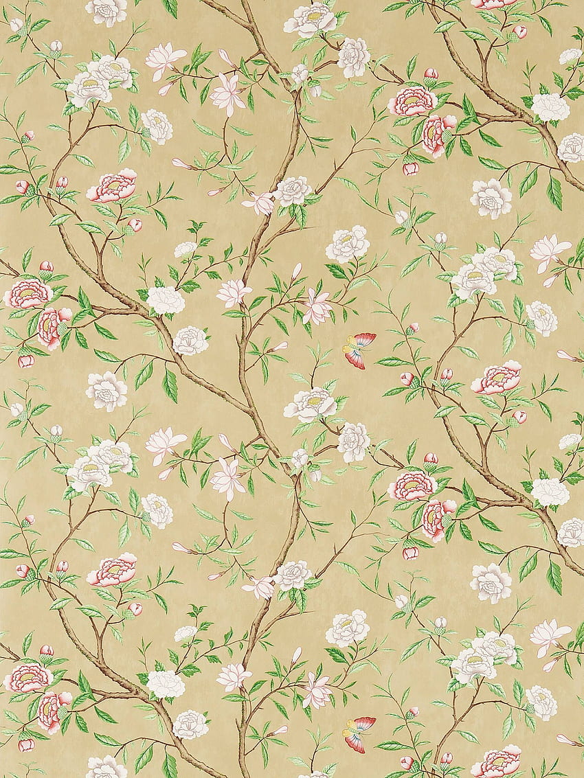 Zoffany Nostell Priory , Old Gold / Green, ZW00311418. Zoffany , Gold green , Oriental HD phone wallpaper