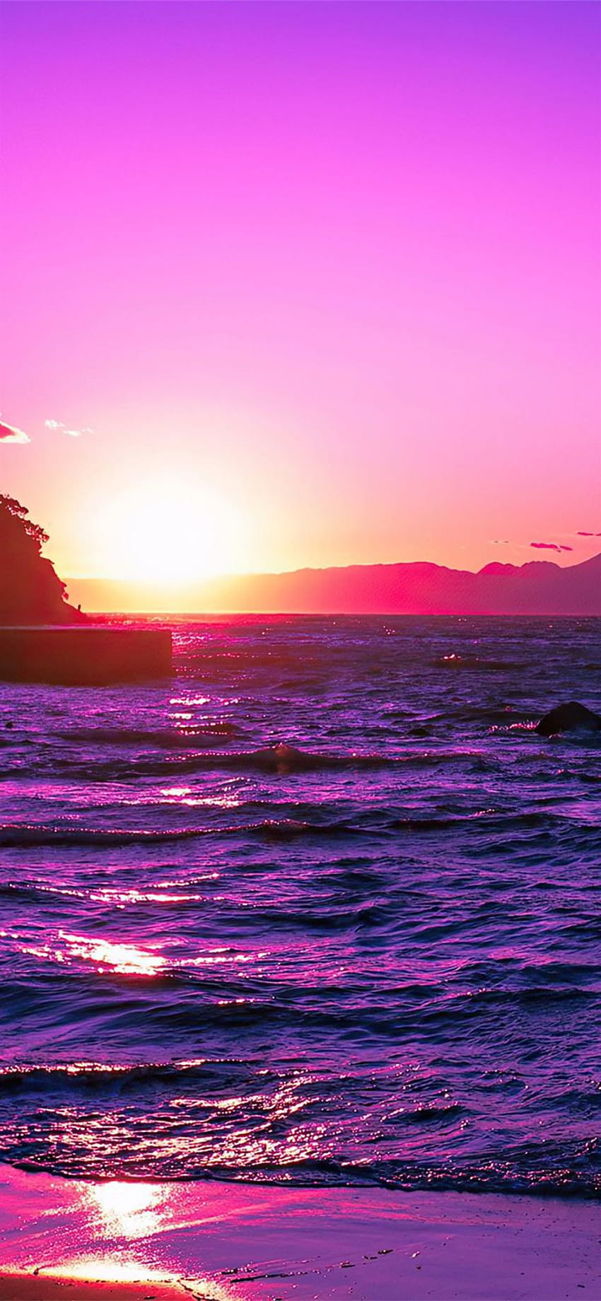 Beautiful evening purple sunset HD phone wallpaper | Pxfuel