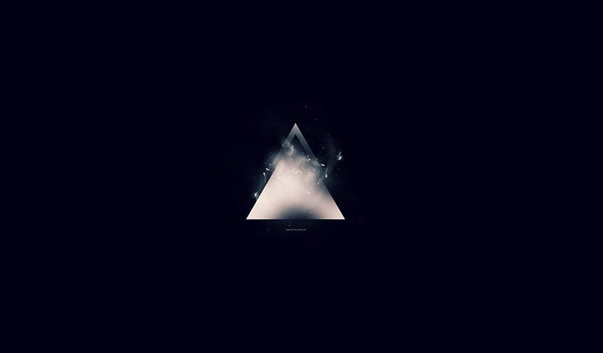 Dreieck voll und Hintergrund, schwarzes Dreieck HD-Hintergrundbild