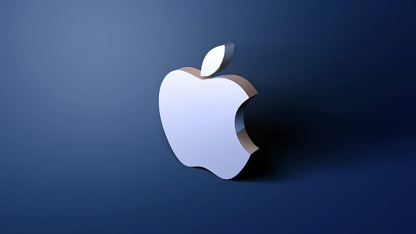 Apple shadow , blue, shadow, color, mac, beautiful, iphone, sign, company, technology, apple HD wallpaper