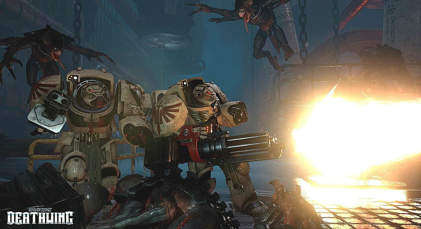 SPACE HULK Deathwing Fantasy Fighting Warhammer Action Futuristic Sci Fi Warrior Armor Poster . HD wallpaper