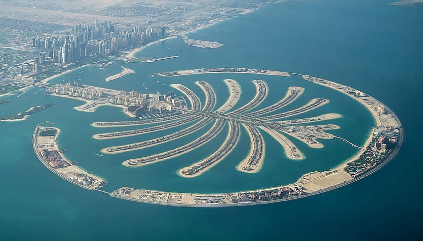 . Ciudades. . . Emiratos Árabes Unidos, la ciudad, Dubai, Islas, hermosa fondo de pantalla