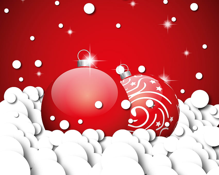 Weihnachtskugeln, Feiertage, Sterne, Schönheit, Weihnachten, rote Kugel, Schneeflocken, Urlaub, Schnee, magische Weihnachten, weiß, frohe Weihnachten, Kugeln, schön, rote Kugeln, hübsch, Weihnachten, Kugel, rot, schön HD-Hintergrundbild