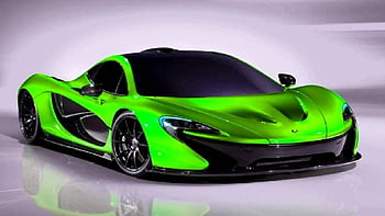 Neon Green Car, lime green sports car HD wallpaper