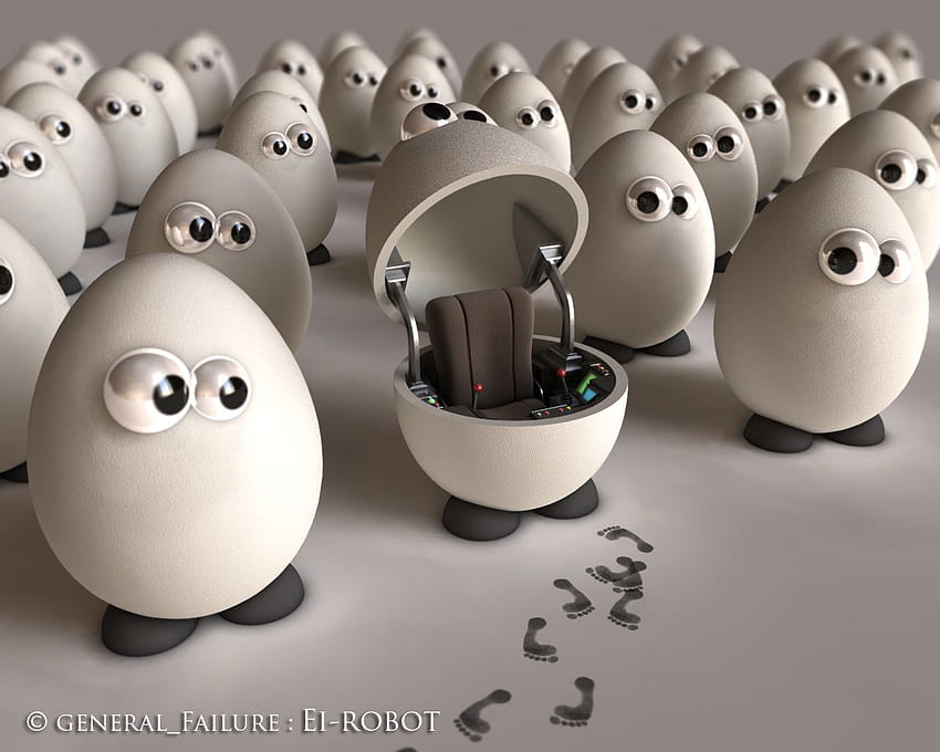 Cute Funny 3D Catroon . Funny eggs, Funny , Funny, Cute Robot HD wallpaper
