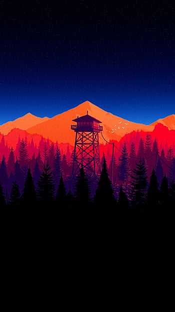 1366x768 Firewatch Landscape Forest Minimalistic For Laptopnotebook