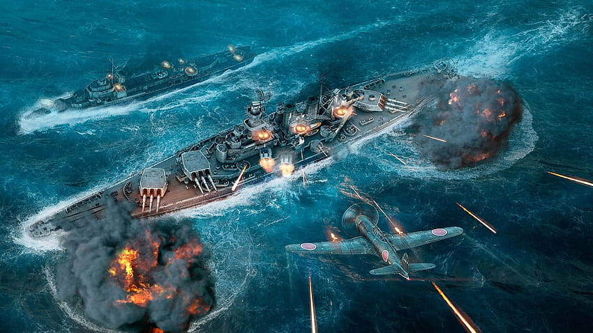 World of Warships ฉลองครบรอบ 75 ปี Pearl Harbor วอลล์เปเปอร์ HD