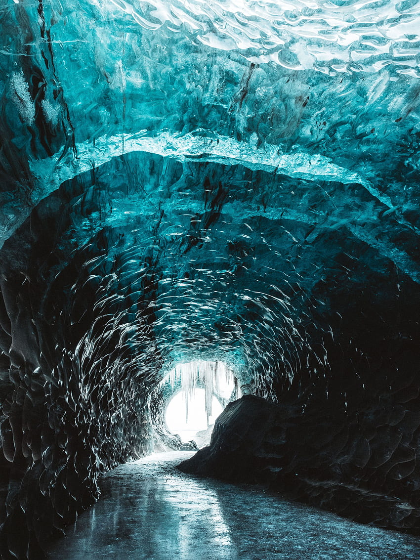 Nature, Ice, Cave, Ice Floes, Deepening, Recess HD phone wallpaper