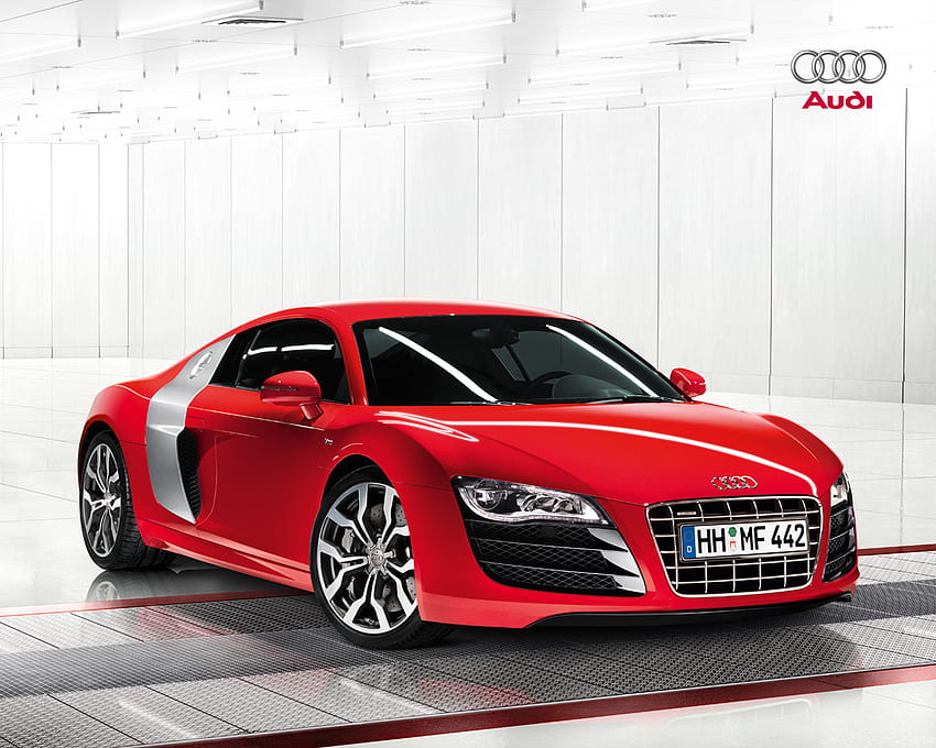 Audi, rosso Sfondo HD