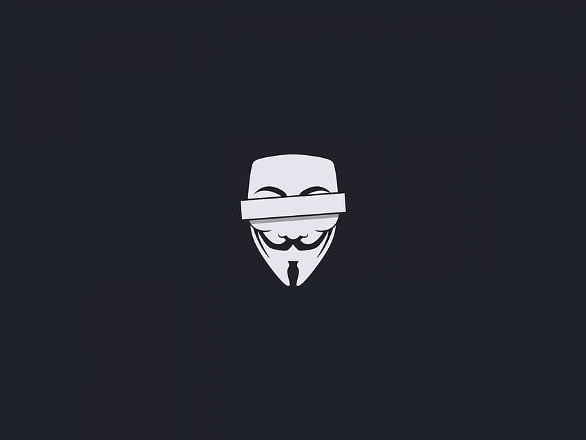 PC y Mac censurados anónimos, logotipo anónimo fondo de pantalla