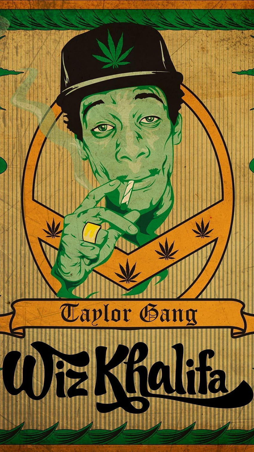 Wiz Khalifa fumatori schizzo disegni, Wiz Khalifa Cartoon Pop Art Sfondo del telefono HD