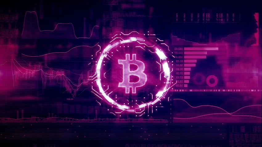 bitcoin animato, Blockchain Sfondo HD