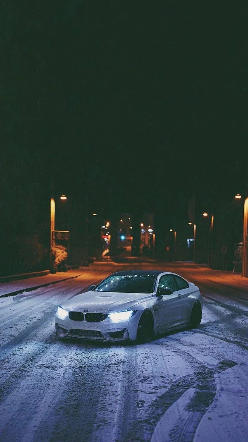겨울밤 BMW M4. 스포츠카, BMW, BMW m4 HD 전화 배경 화면