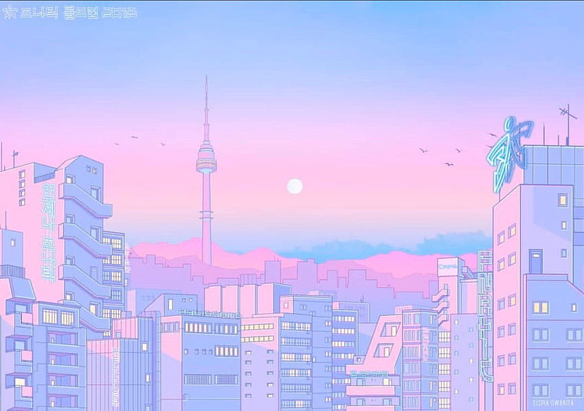 Rosa Retro-Anime-Ästhetik .novocom.top, Kawaii Pink-Ästhetik HD-Hintergrundbild