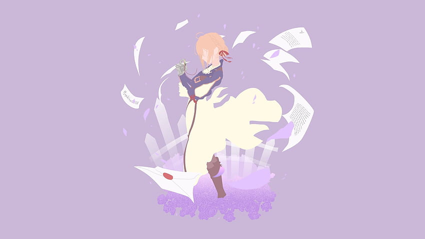 minimal, violet evergarden, anime, , , background, fb4687, Minimalist Anime HD wallpaper minimal, violet evergarden, anime, , , background, fb4687, Minimalist Anime HD wallpaper