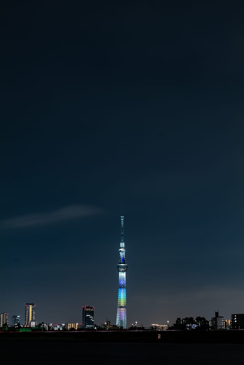 Cities, Night, Architecture, City, Building, Backlight, Illumination, Tower HD phone wallpaper