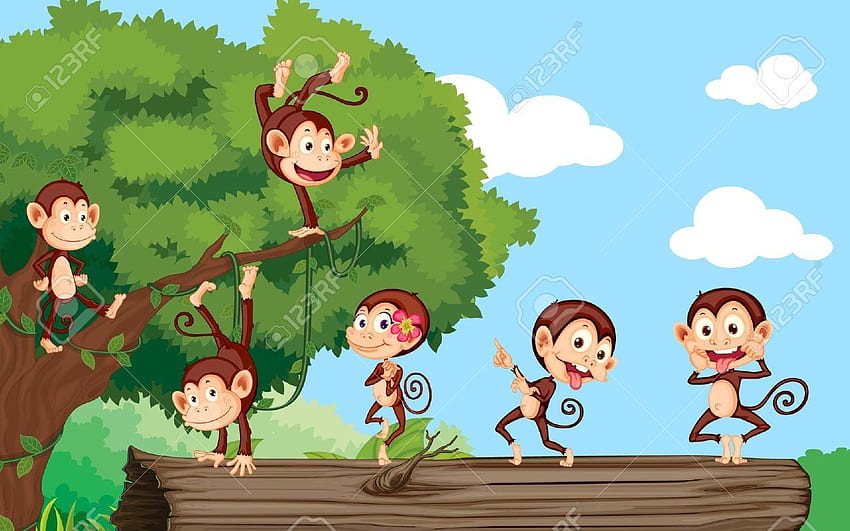Monkey PowerPoint Background. Funny Monkey , Monkey Emoji and Girly Monkey, Baby Monkey Cartoons HD wallpaper