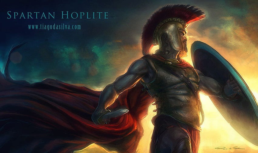 sztuka rzymskich wojowników. Spartański hoplit. Sztuka Tapeta HD
