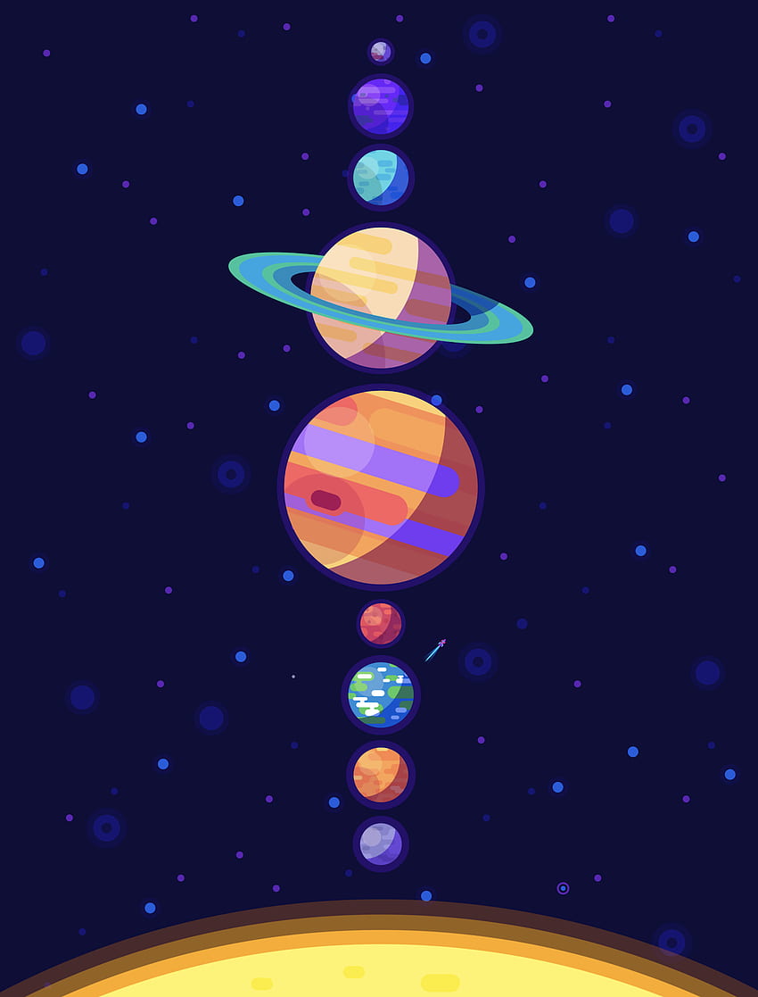 Solar System For Phone Tablet : Kurzgesagt, Cool Solar System Planets HD phone wallpaper
