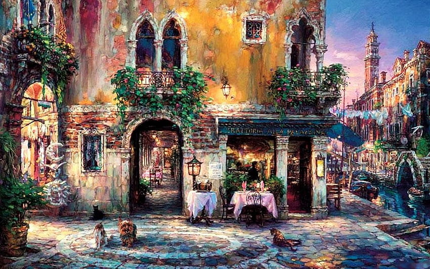 Charming Venice . Charming Venice stock, Venice Painting HD wallpaper