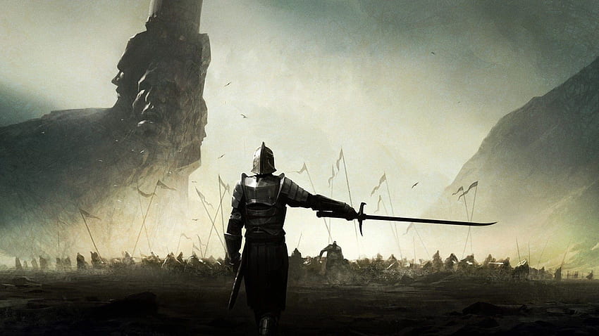 . Games. Warrior, war, The sword, army, armor, Lone Warrior HD wallpaper