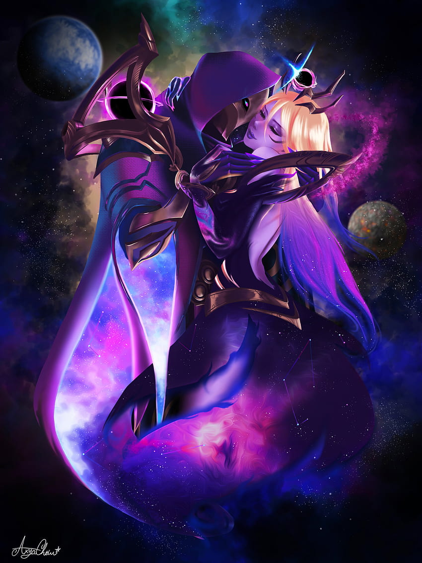 ArtStation - Dark Cosmic Lux and Jhin, Axyachan Art, League of Legends Jhin HD phone wallpaper