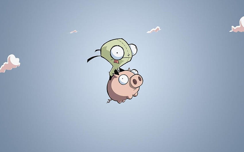 Eindringling Zim, Cartoon, Schwein, süß. Anime HD-Hintergrundbild