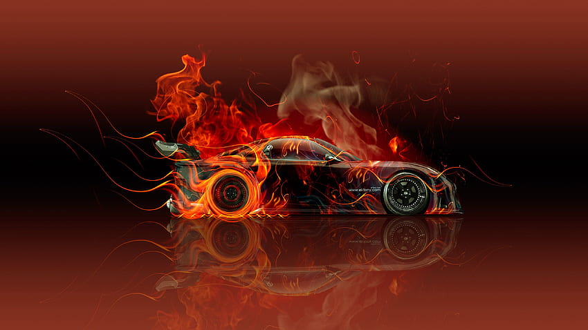 Mazda RX7 VeilSide JDM Side Fire Drift Car 2015 el Tony Cars. อินโน วิชั่น วอลล์เปเปอร์ HD