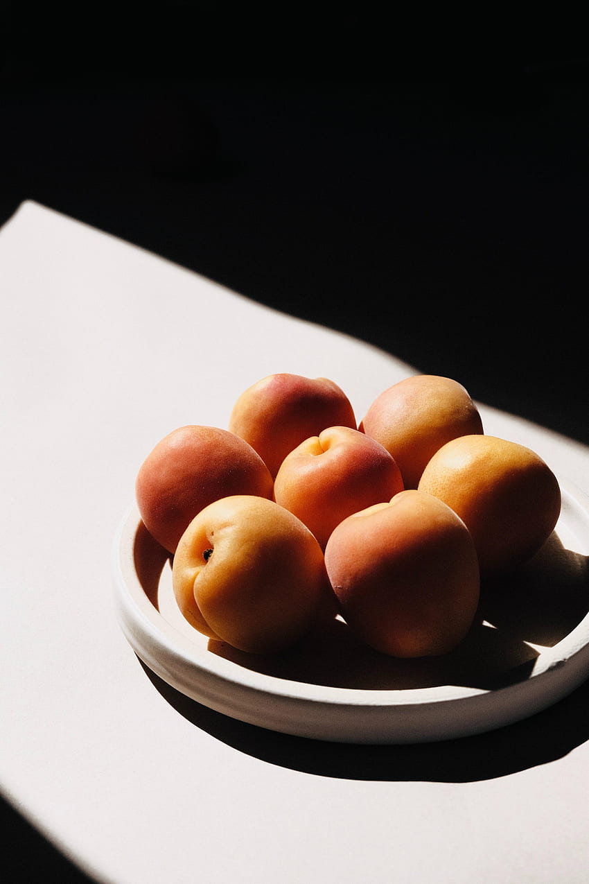 Fruits, Food, Peaches, Bowl, Ripe HD phone wallpaper