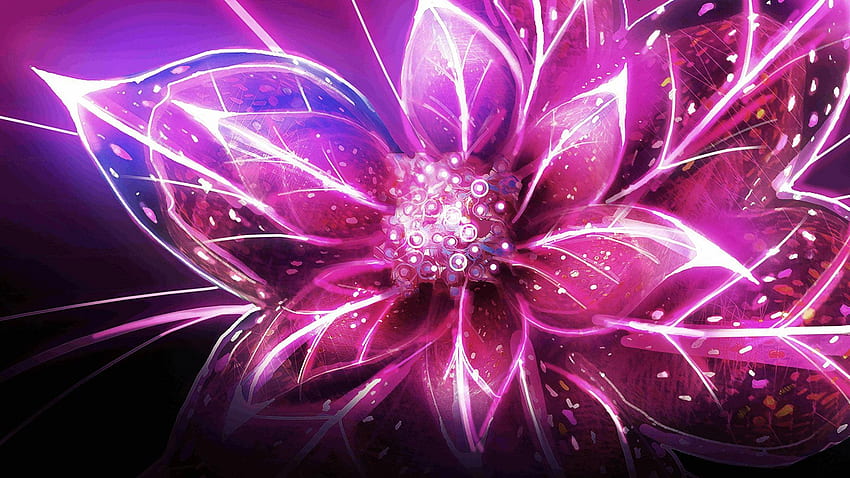 3D Laptop - 3D Flower ,, Purple HD wallpaper