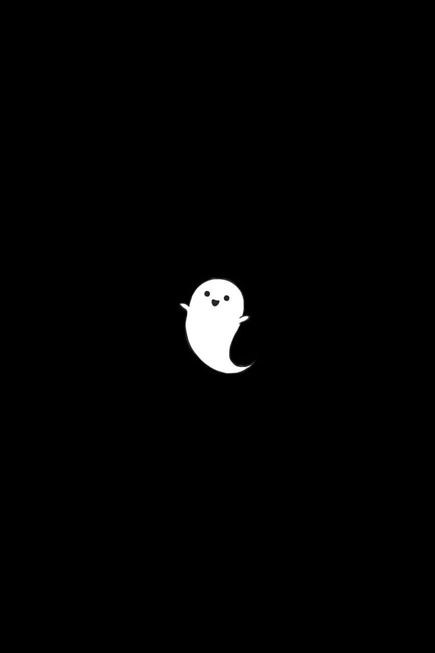 Fantasma lindo. iPhone de dibujos animados, iPhone oscuro, negro lindo, iPhone de dibujos animados fantasma fondo de pantalla del teléfono