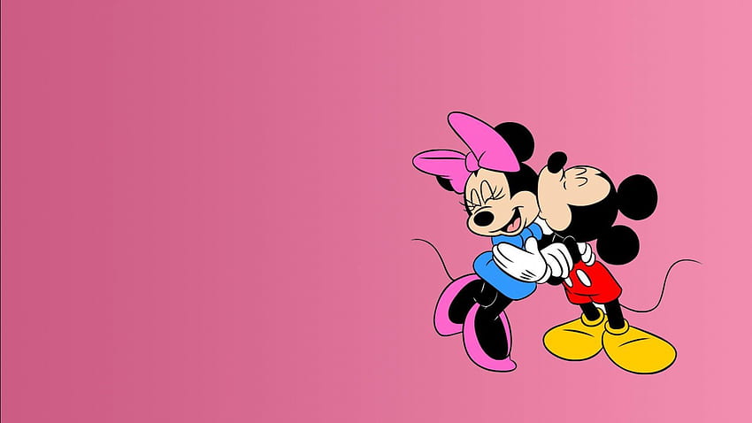 Minnie Mouse And Mickey Mouse With Pink Background Minnie Mouse HD wallpaper