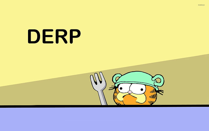 Derp Garfield - Meme HD wallpaper