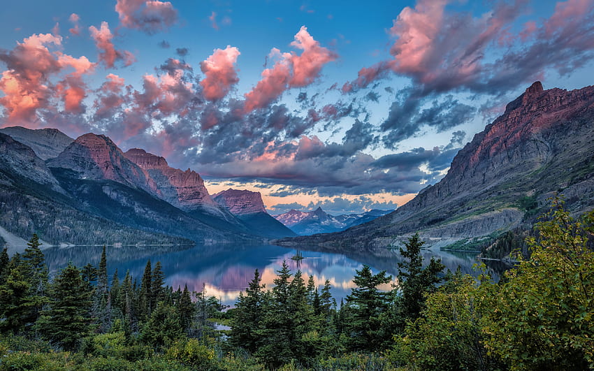 Montana Saint Mary Lake Ultra, paisaje de Montana fondo de pantalla