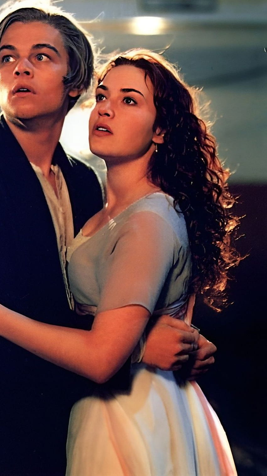 Titanic, Kate Winslet, Leonardo DiCaprio, film hollywoodzki Tapeta na telefon HD