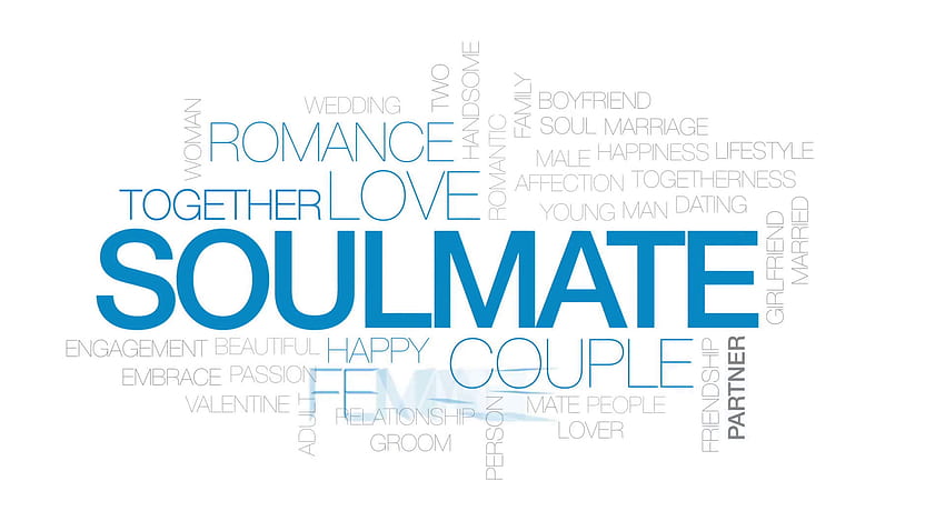 Soulmate Animated Word Cloud, Text Design Animation HD wallpaper