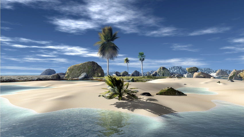 Paradise beach, nature, beaches HD wallpaper