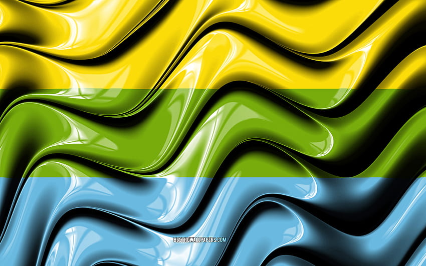 Turbo Flag, , Cities of Colombia, South America, Day of Turbo, Flag of Turbo, 3D art, Turbo, colombian cities, Turbo 3D flag, Colombia HD wallpaper