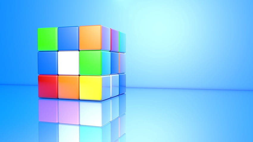 Multicolorido, Motley, 3D, Superfície, Cubo, Cubo de Rubik papel de parede HD