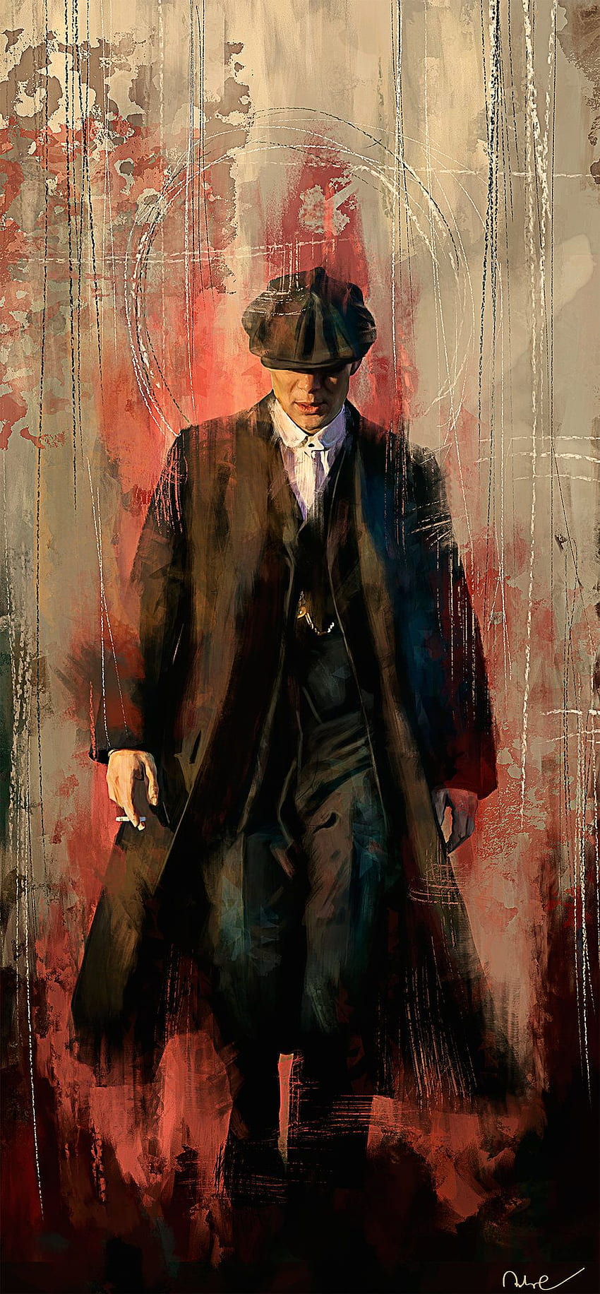 Tommy Shelby. Poster di Peaky blinders, Peaky blinders , Illustrazione ritratto digitale Sfondo del telefono HD