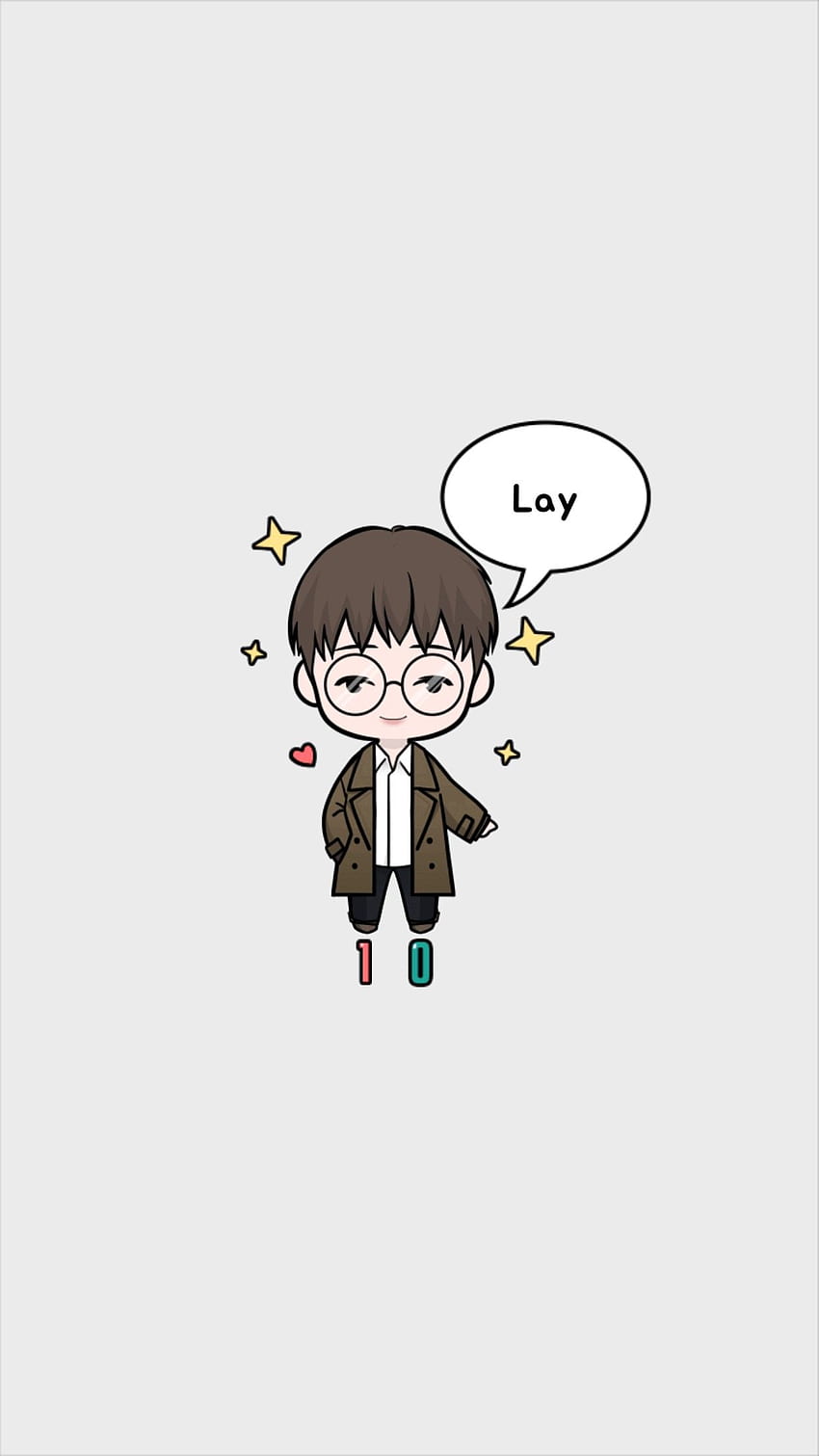Lay chibi. Exo, Animasi, Stiker, EXO Fan Art HD phone wallpaper